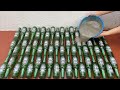 Glass Bottles And Cement  How To Make Coffee Table And Flower Pots At Home Easy   Beautiful  Safe