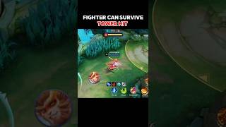 fighter can survive tower hit✅️moba game #moba5v5 #mobilelegends #mobalegends5v5 #molanatariqjameel