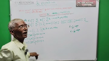 Class-12th maths chapter-3 (matrix) #important questions#  by PC sir