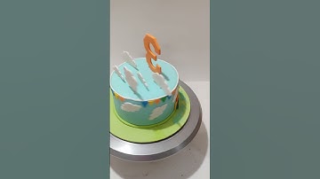 fondant cake with standing number 3🍰🎉🎂#short #video #fondantcake #three #youtubeshort #dynamiccakes