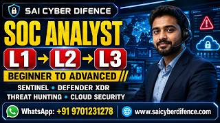 SOC Analyst L1 → L2 → L3 Demo | Microsoft Sentinel, Defender XDR, Threat Hunting & Cloud Security