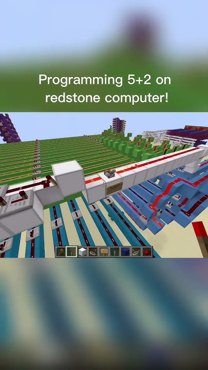 Programming 5+2 onto my Redstone computer #minecraft #redstone # ...