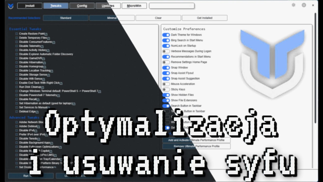 WinUtil - najlepsze narzędzie do optymalizacji i usuwania syfu z Windows 11