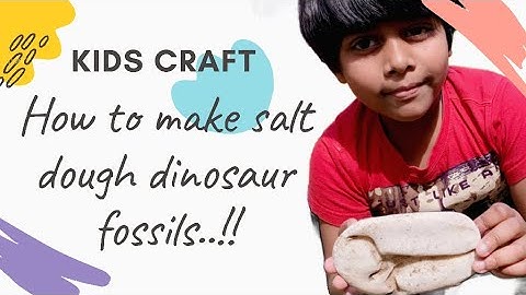 How to make salt dough dinosaur fossils..!! #KidsCraft#