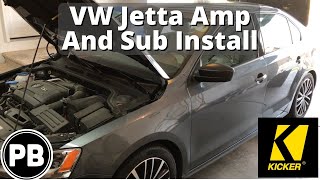 2011 - 2018 VW Jetta Sub and Amp install to Factory Radio