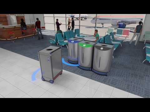 Trash Can in Airport using SLAM, AI, CV, and ML