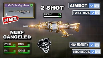 NIEUWE "2 SHOT" MG42 Gunsmith! Hij neemt COD Mobile over in seizoen 10