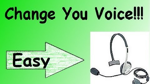 Change your voice on Xbox Live(Easiest Way)