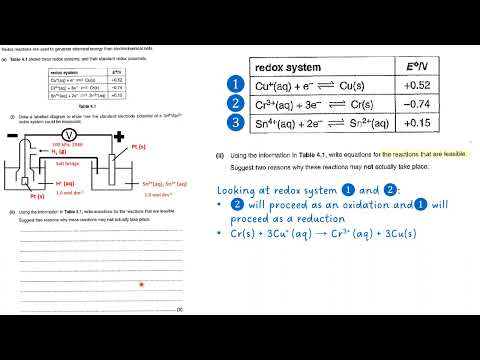 Electrochemical cells and feasibility applied question