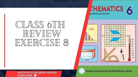 review exercise 8 class 6 math new syllabus chapter 8 surface area and volume | Punjab text book