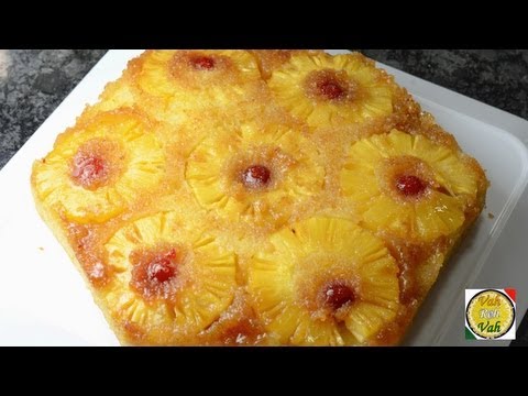 Pineapple Upside Down Cake - By Vahchef @ vahrehvah.com