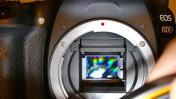 How to clean Canon 80D using 1.6x / 16 mm DHAP Orange Vswab and Vdust Plus from VisibleDust