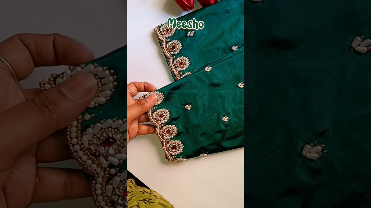 Meesho latest maggam work blouse pieces | 13+designs | pearl maggam work | aari work | computer work