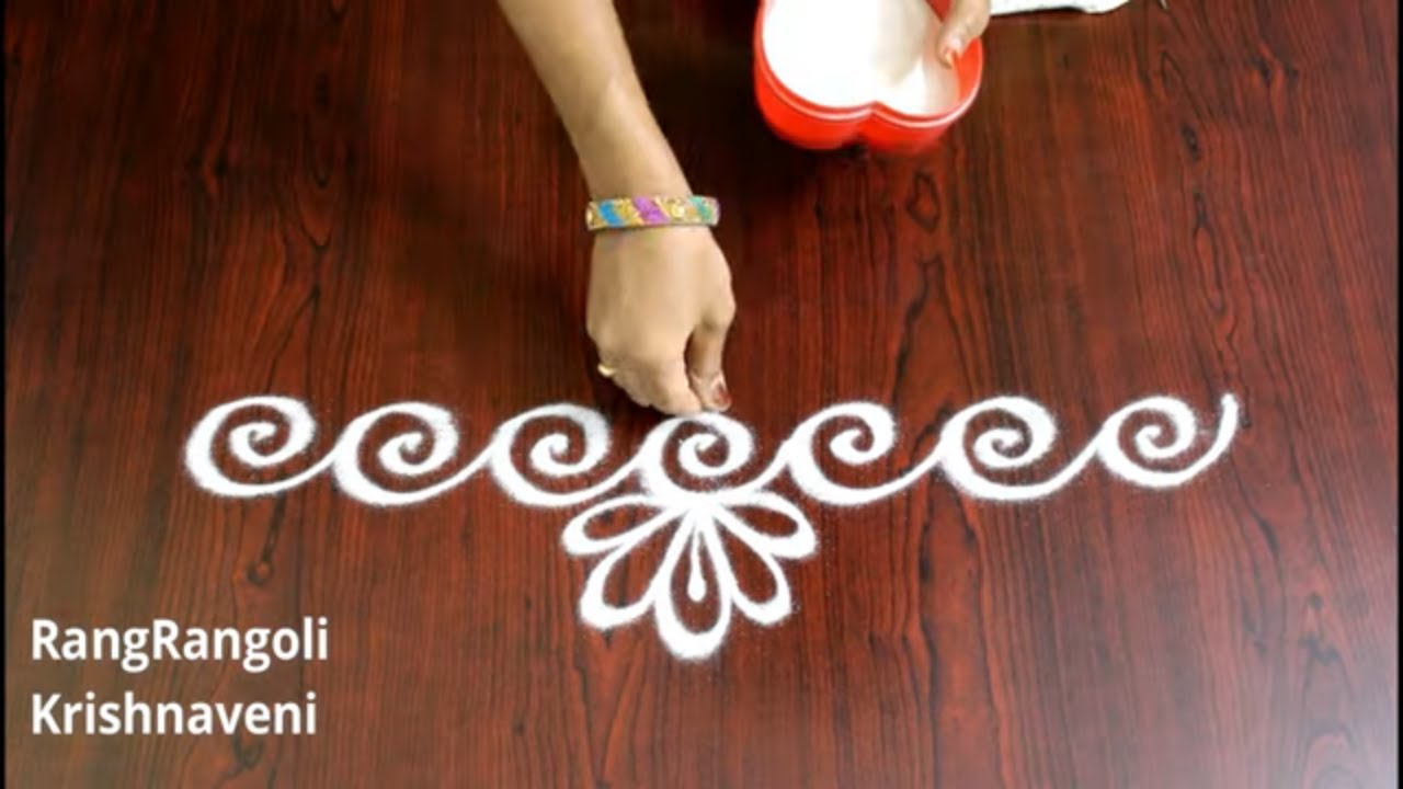 Latest Border Rangoli Designs for Diwali | Easy Border Muggulu ...