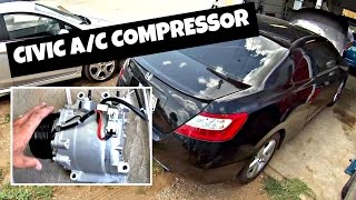 How to remove and replace A/C Compressor on Honda Civic 2006 2011