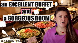 We were blown away by the buffet at the Turkish hotel! Titanic Mardan Palace Hotel video review 2
