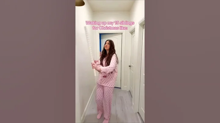 Waking up 16 kids for Christmas like… 😳😂 #shorts​