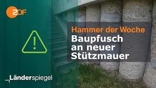 Baupfusch an neuer Stützmauer | Hammer der Woche vom 11.05.24 | ZDF by ZDF 77,743 views 6 days ago 2 minutes, 43 seconds