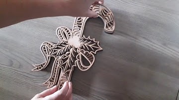 Making the Christmas candy cane with wood (or paper) for Glowforge, Cricut and Silhoutte.