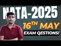 NATA 16th May Complete Exam Questions Discussion | New NATA Questions in May | #nata2025 #nata