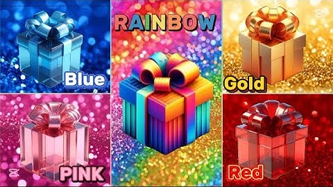 Coose your gift 🎁🤮🤑🥰|| 5 gift box challenge|| Pink, Gold, Rainbow, Blue & Red  💙💛💖♥️🌈#chooseyourgift