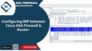 13.Configuring RIP between Cisco ASA Firewall and Router | ASA | Networkforyou