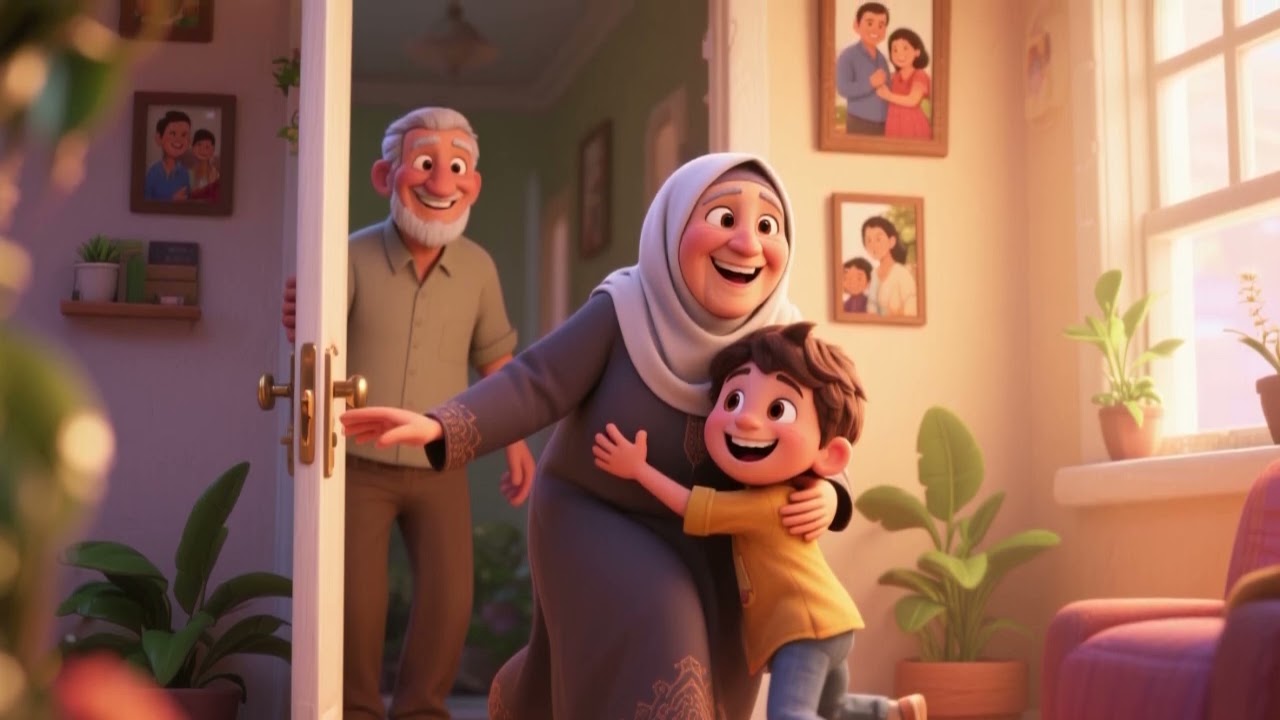 آدم و صلة الرحم-قصص تربوية للأطفال_قصص اطفال  ..قصتنا عن قيمة صلة الرحم مع بطلها الصغير آدم🩷