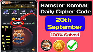 How To Fix Hamster Kombat Daily Cipher Code | Today 20th September | 100% Solved ✅