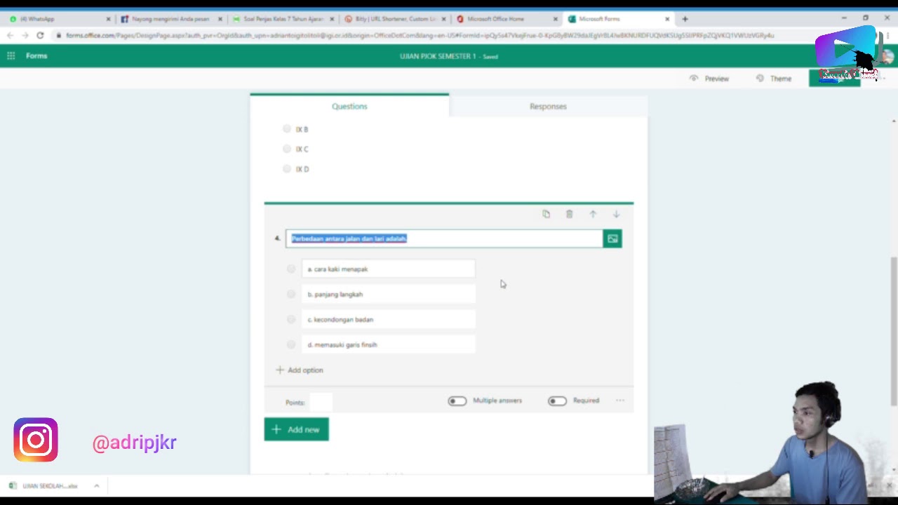 CARA MEMBUAT SOAL  UJIAN  DALAM APLIKASI MICROSOFT  FORMS 