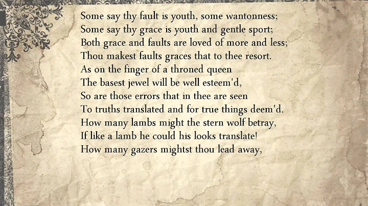 Sonnet 96: Some say thy fault is youth, some wanto...