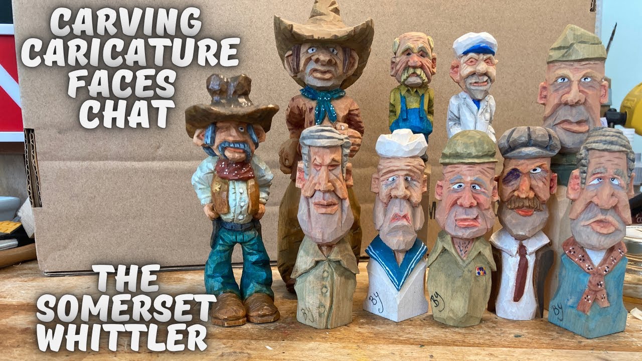Woodcarving - Carving faces Chat