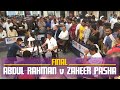 Carrom  final  abdul rahman up vs zaheer pasha rbi