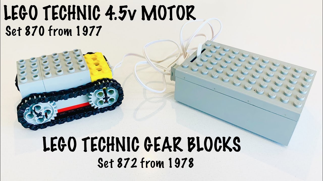 Kæreste ozon Videnskab Lego Technic 4.5v Motor Set 870 (1977) and Gear Block Set 872 (1978) -  YouTube