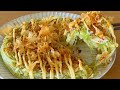 キャベツ半玉ペロリ！卵・小麦粉なし！もっちもちキャベツ焼き 超ヘルシーでも満腹◎ 1食50円