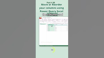 Move or Reorder your columns using Power Query Excel Part 88 #excel #spreadsheetmagic #powerquery