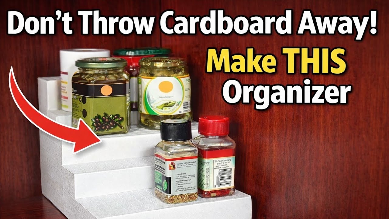 DIY Space Organizer | Easy Kitchen Storage Hack #diy 🤩✨