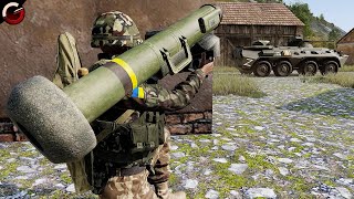 RUSSIAN ARMORED CONVOY DESTROYED BY JAVELIN MISSILES! Ukrainian Soldiers in Action | ArmA 3 Gameplay
