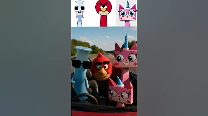 Sprunki OC: I  Alphabet Lore) Vs Emoji 52 Vs Unikitty All Characters are car driving #sprunki#