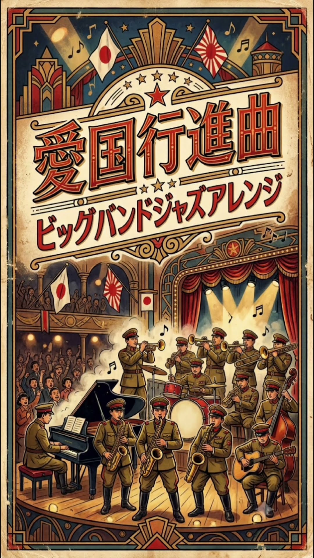 short】軍事歌謡「愛国行進曲」ビッグバンドジャズアレンジ Japanese