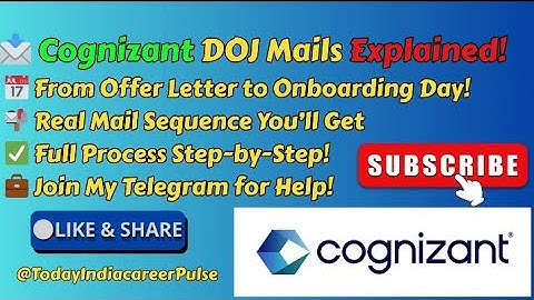 Cognizant Offer to Onboarding Process 📩|Full Mail Journey Explained Step-by-Step |DOJ, BGV,OB Pass ✅