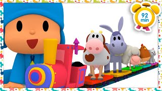 🚂 POCOYO ENGLISH - Color Train: Learn ANIMALS and SOUNDS [92min] Full Episodes |VIDEOS \& CARTOONS