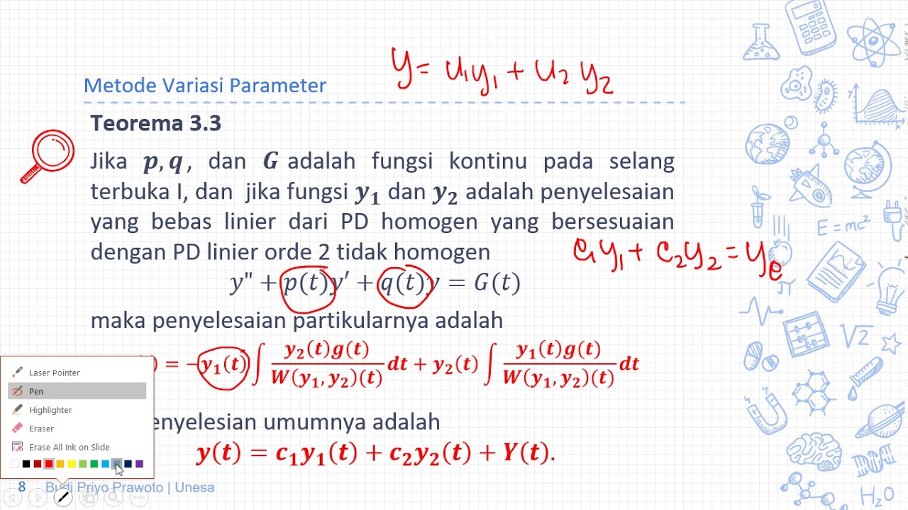 Metode Vari PDB: Metode Variasi Parameter - YouTube