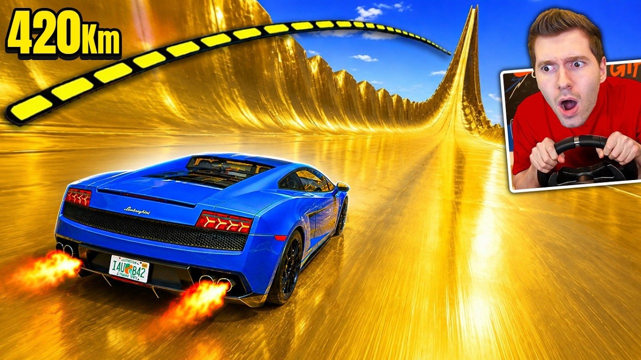 CARRO numa LADEIRA DE OURO 24K no BeamNG Drive Multiplayer!