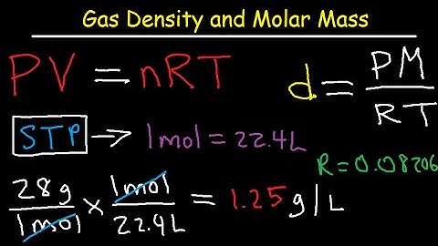 Gas Density and Molar Mass Formula, Examples, and Practice Problems