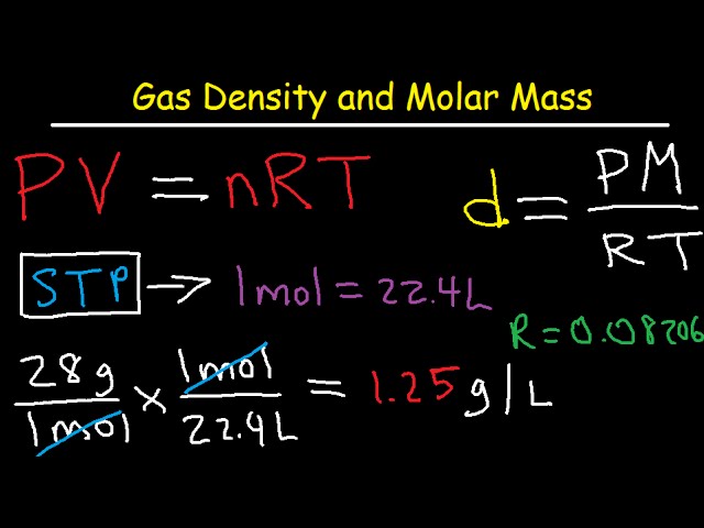 Gas Density And Molar Mass Formula, Examples, And Practice Problems -  Youtube