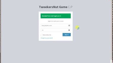 TweekersNut Network Game Control Panel