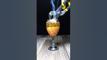 Satisfying ASMR Experiment:"Hot Nickel Ball vs. Everything!"#asmr #experiment #satisfying #shorts