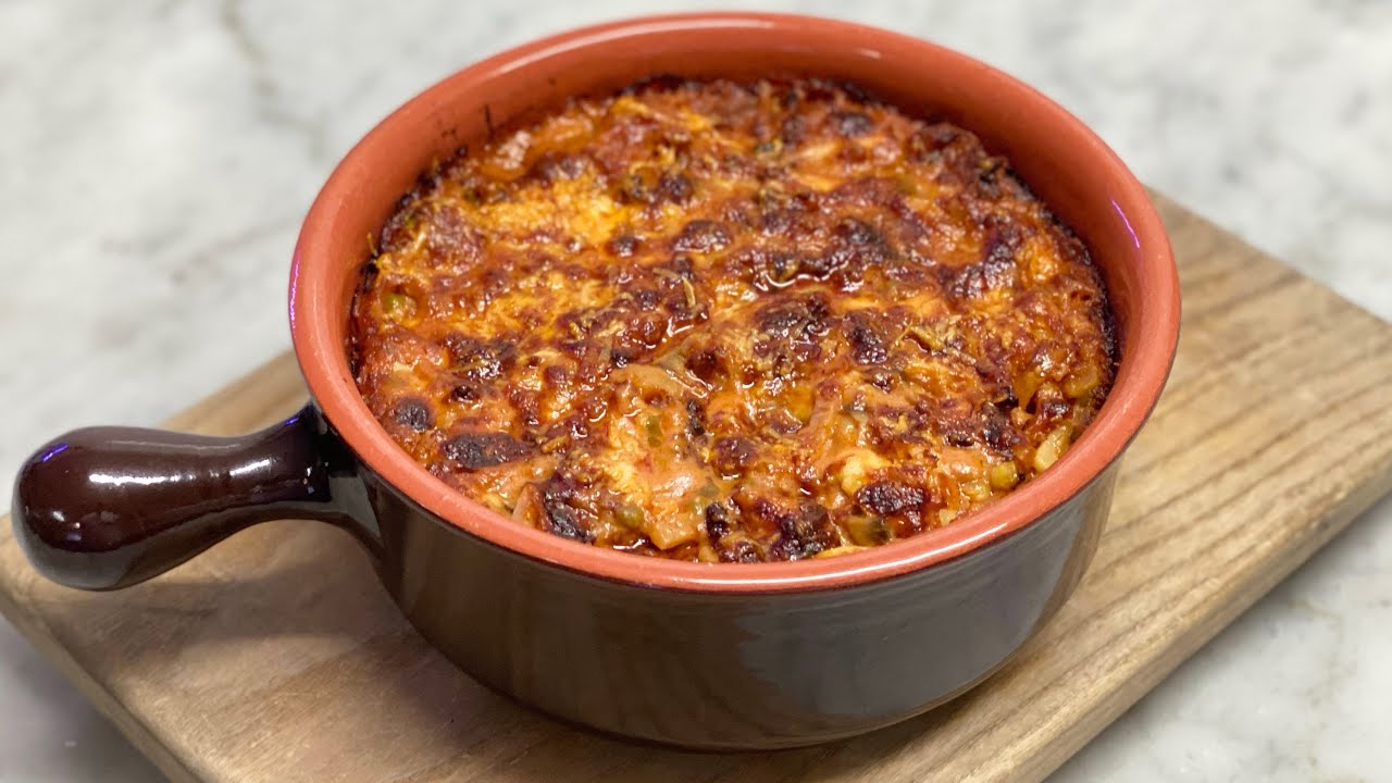 Tagliatelle alla boscaiola al forno.Ricetta completa.