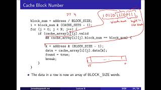 F08 / 4: 4.3 - 4.4 n-way associative cache and block size (level 3)