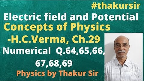HC Verma solutions|Chapter 29|Q.64,65,66,67,68,69|electric field & potential|JEE|NEET|#thakursir